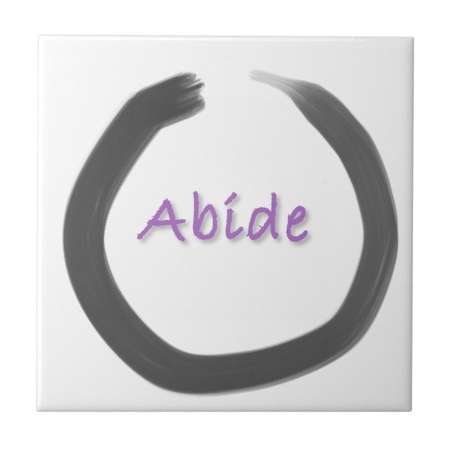 Carreau En Céramique Cercle Enso Bouddhiste Abide Zen (Devant)