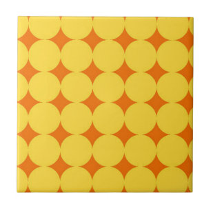 Carreau En Céramique Cercles jaunes Motif