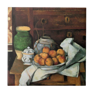 Carreau En Céramique Cézanne - Bateaux, fruits et tissus