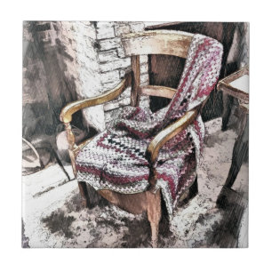 CARREAU EN CÉRAMIQUE CHAISE VICTORIENNE