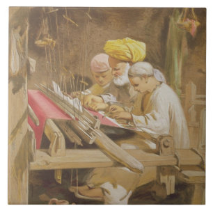 Carreau En Céramique Châles de cachemire : Tissage, 1863 (chromolitho)