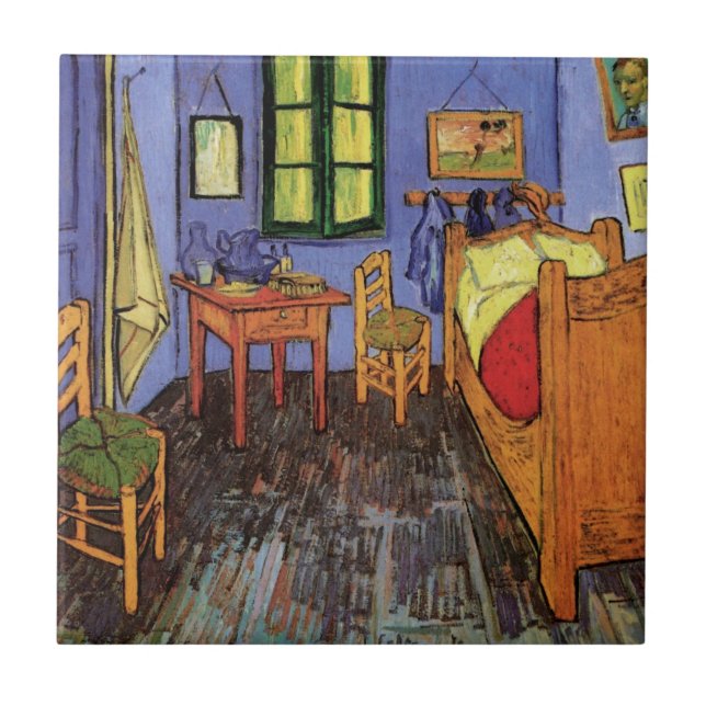 Carreau En Céramique Chambre de Vincent à Arles par Vincent van Gogh (Devant)