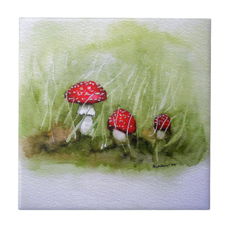 Carreau En Céramique Champignon Aminita Muscaria