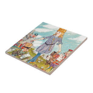 Carreau En Céramique Chansons d'Alice : Alice et ses amis