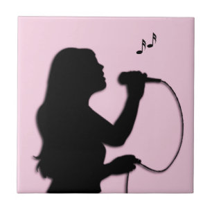 Carreau En Céramique Chanteuse rose