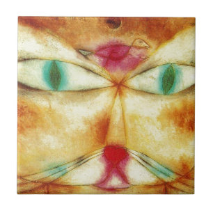 Carreau En Céramique Chat et oiseau par Paul Klee