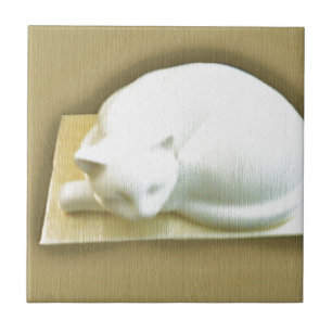 Carreau En Céramique Chat sur Gold Box II