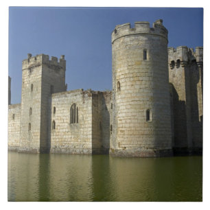 Carreau En Céramique Château de Bodiam (1385), reflété dans le douve