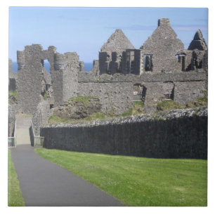 Carreau En Céramique Château de Dunluce près de Bushmills et Portrush,