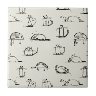 Carreau En Céramique Chats peu précis