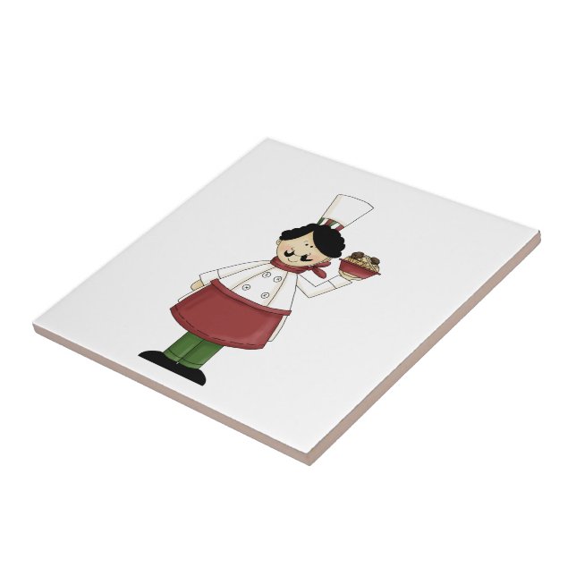 Carreau En Céramique Chef italien #3 Tile (Côté)