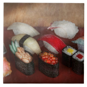 Carreau En Céramique Chef - Nourriture - Oh, j'ai mangé des sushis hier