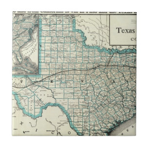 Carreau En Céramique Chemin de fer du Texas Pacifique