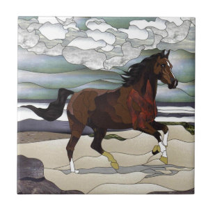 Carreau En Céramique Cheval en verre souillé