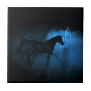 Carreau En Céramique Cheval et traine Arabes