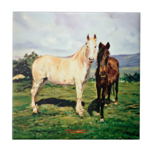 Carreau En Céramique Chevaux/Cabalos/Horses