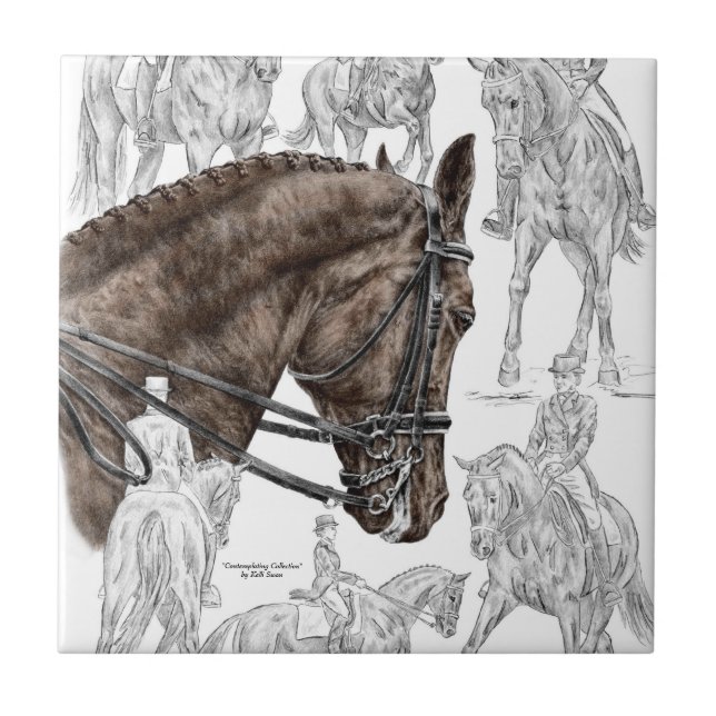 Carreau En Céramique Chevaux de contrainte collectés FEI (Devant)