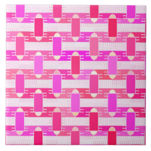 Carreau En Céramique Chic industriel d'art déco - rose, fuchsia,