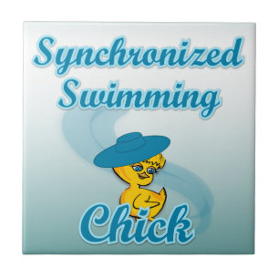 Carreau En Céramique Chick de natation synchronisée #3