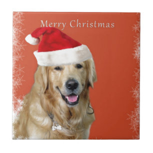 Carreau En Céramique Chien de Noël