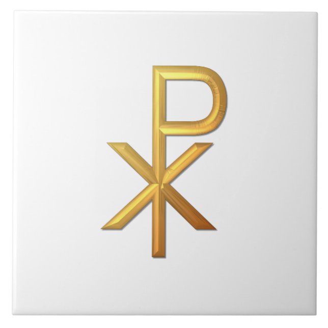 Carreau En Céramique Chiro en or "3D" (Devant)