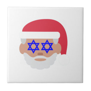 Carreau En Céramique christmukah santa claus emoji