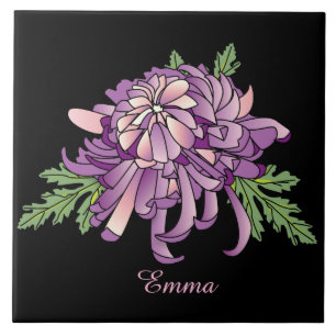 Carreau En Céramique Chrysanthème