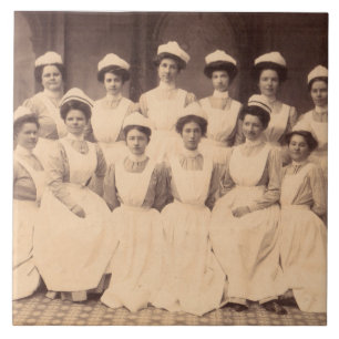 Carreau En Céramique circa les diplômés 1914 d'école d'infirmières