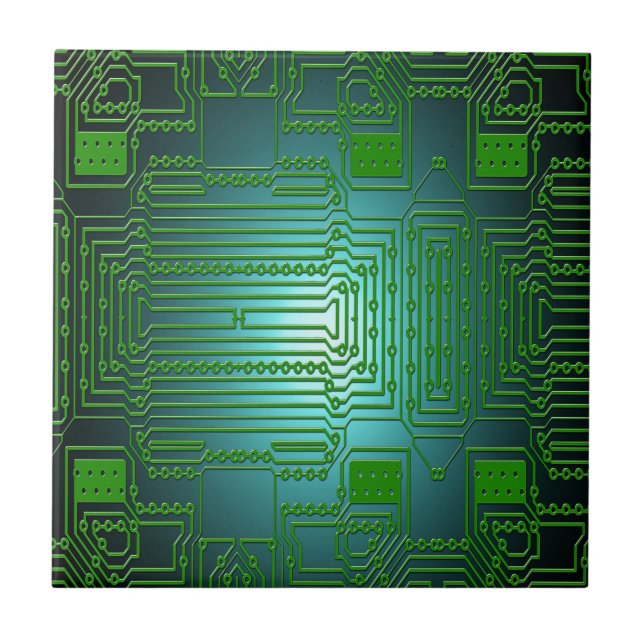 Carreau En Céramique circuits de conducteurs de cartes (Devant)