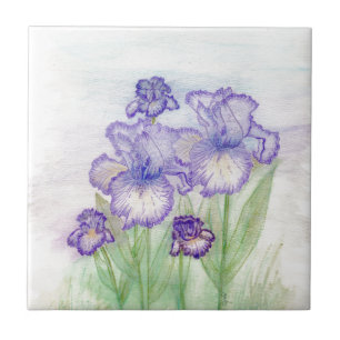 Carreau En Céramique Cirque d'automne et iris d'art déco