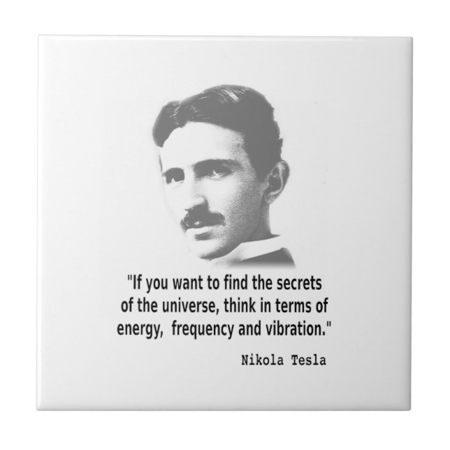 Carreau En Céramique Citation De Nikola Tesla (Devant)