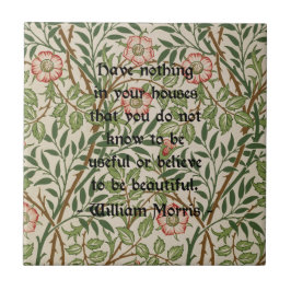 Carreau En Céramique Citation de William Morris