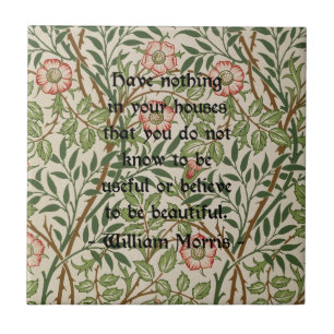Carreau En Céramique Citation de William Morris