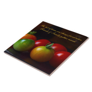Carreau En Céramique Citation Tomato Amis & Famille Carrelage en cérami
