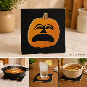 Carreau En Céramique Citrouille de Jack o' Lantern visage mécontent, ci