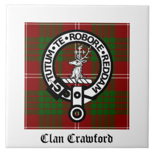 Carreau En Céramique Clan Crawford Crest Tartan