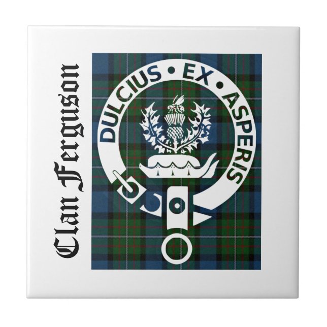 Carreau En Céramique Clan Ferguson Crest Tartan (Devant)