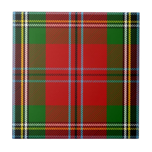 Carreau En Céramique Clan MacLean de tartan de Duart (Devant)