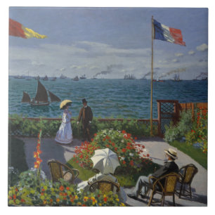 Carreau En Céramique Claude Monet - jardin chez Sainte-Adresse