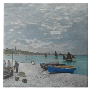 Carreau En Céramique Claude Monet - La plage de Sainte-Adresse