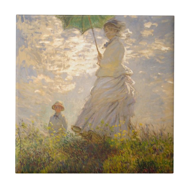 Carreau En Céramique Claude Monet // La Promenade // Parapluie (Devant)