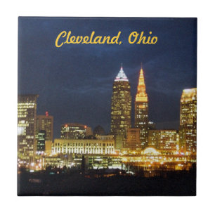 Carreau En Céramique Cleveland, Ohio Nights Lights Tile