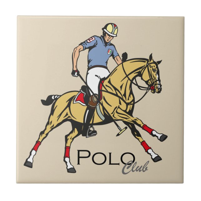 Carreau En Céramique club de sport équestre de polo (Devant)