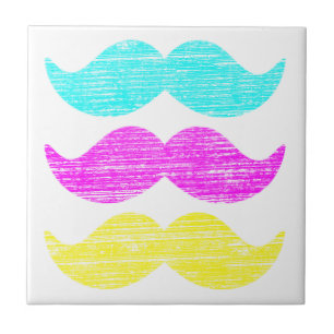 Carreau En Céramique CMY Mustaches (style presse-lettres)