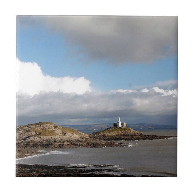 Carreau En Céramique Coastal landscape and lighthouse (Devant)