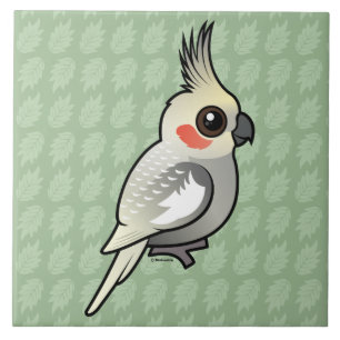 Carreau En Céramique Cockatiel orné de paillettes