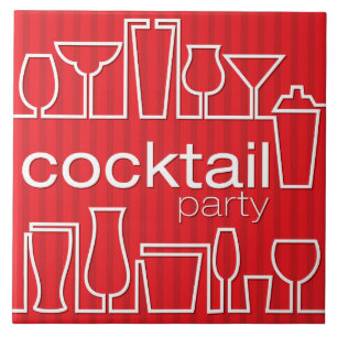 Carreau En Céramique Cocktail rouge