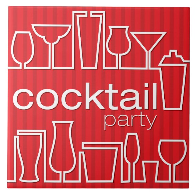 Carreau En Céramique Cocktail rouge (Devant)