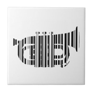 Carreau En Céramique Code-barres de TROMPETTE Motif de code-barres musi