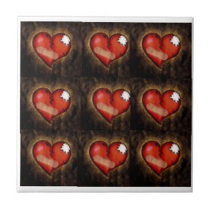 Carreau En Céramique Coeur cassé/Carreau de coeur réparateur
